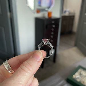 Pink sapphire ring 925